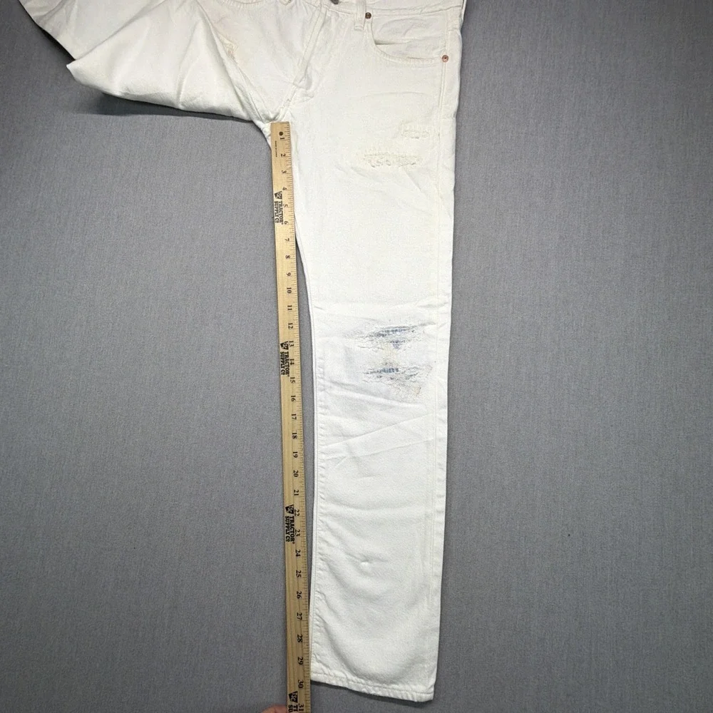 Polo Ralph Lauren The Sullivan Slim Jeans 28x30 (Fits 30x30) White Distressed